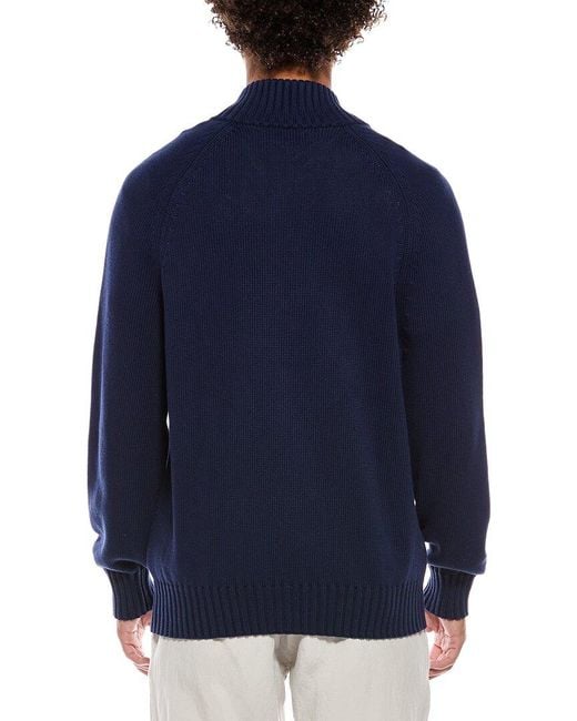 Brunello Cucinelli Blue Zip Sweater Jacket for men