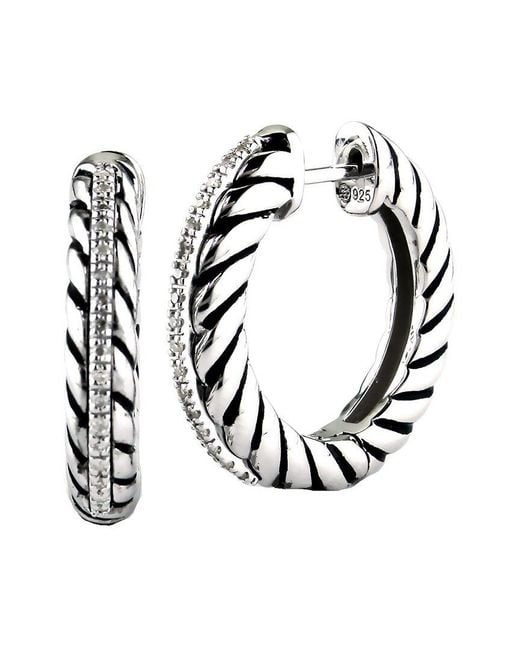 Diamond Select Cuts White 0.11 Ct. Tw. Diamond Hoops