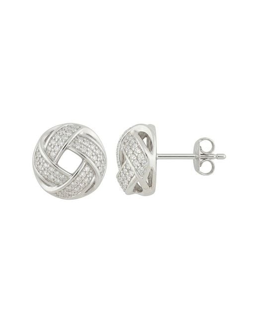 Liv Oliver White 18K Plated Cz Earrings