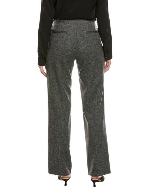 Officine Generale Black Ilenia Herringbone Wool Pant