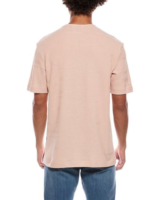Karl Lagerfeld Blue Jacquard Texture Crewneck Shirt for men