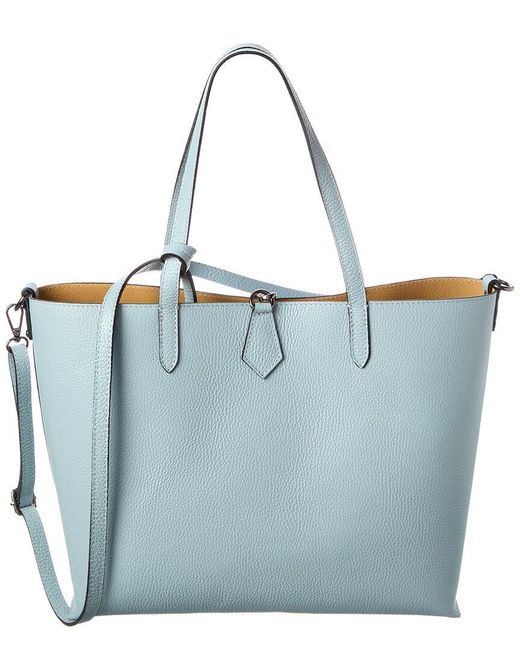 Italian Leather Blue Shoulder Bag