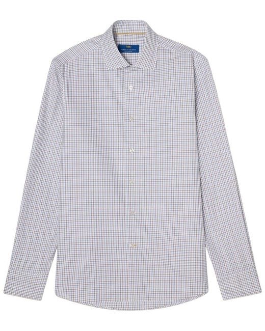 Robert Talbott White Reynolds Twill Tattersall Dress Shirt for men
