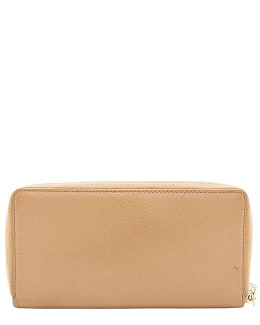Gucci Natural Beige Leather Soho Zip Around Wallet (authentic Pre-loved)
