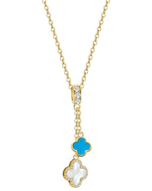 Liv Oliver Metallic 18K Plated Cz Necklace