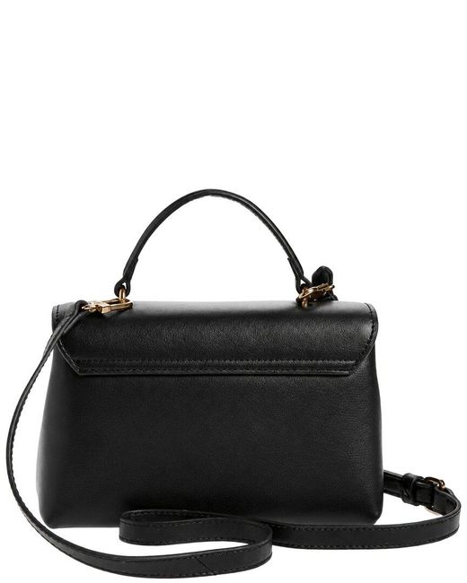 Sam Edelman Black Loraine Top Handle Leather Crossbody