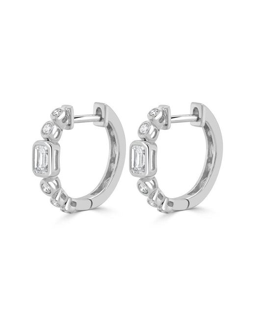 Sabrina Designs Metallic 14K 0.55 Ct. Tw. Diamond Huggie Earrings