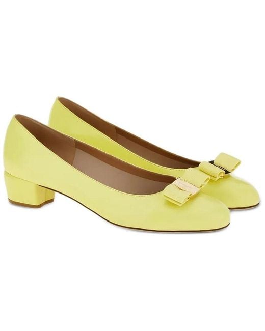 Ferragamo Yellow Leather Pump
