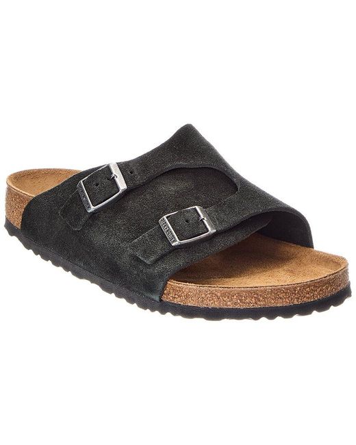 Birkenstock Black Zurich Bs Suede Clog for men