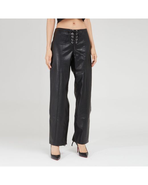 ROTATE BIRGER CHRISTENSEN Pantaloni In Ecopelle Neri in Black | Lyst