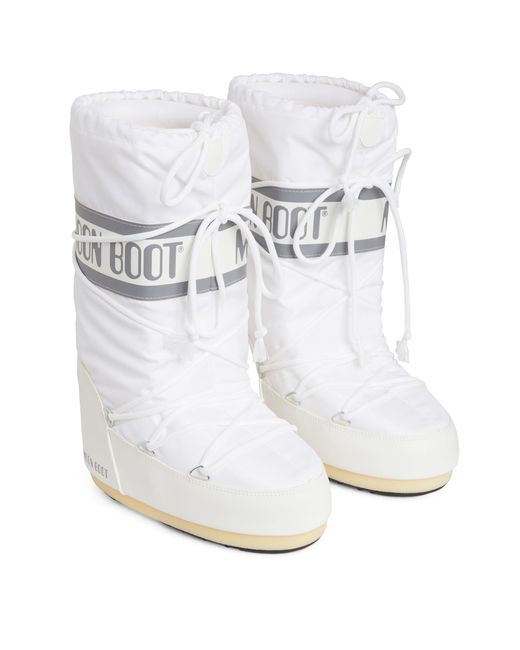 Moon Boot ''icon'' In Tessuto Bianchi in White | Lyst
