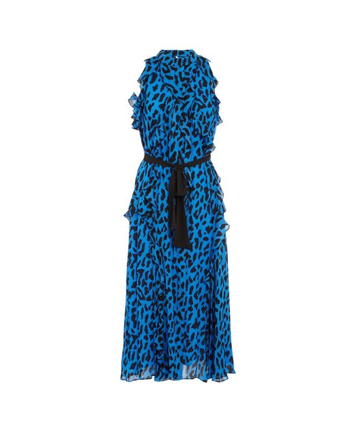 Diane von Furstenberg Abito "trudy" In Tessuto Blu in Blue Lyst