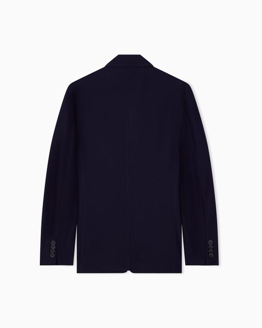 Giorgio Armani Blue Single-Breasted Jacket for men