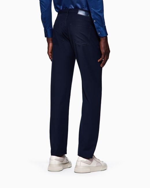 Giorgio Armani Blue Five-Pocket Trousers for men