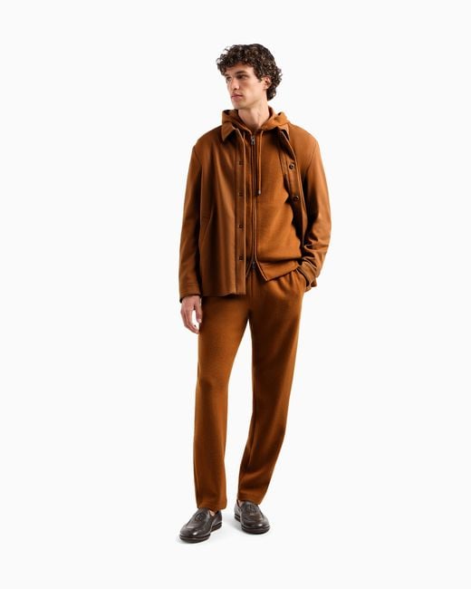 Giorgio Armani Brown Vicuña Shirt Jacket for men
