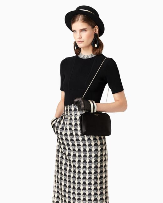Giorgio Armani Black Satin La Prima Clutch Bag