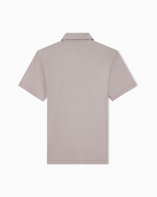 Giorgio Armani Gray Interlock Polo for men