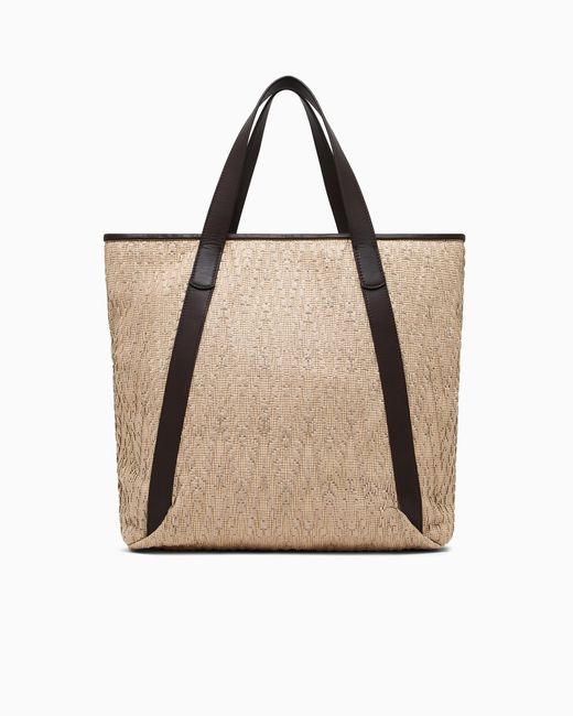 Borsa Shopper di Giorgio Armani in Natural da Uomo