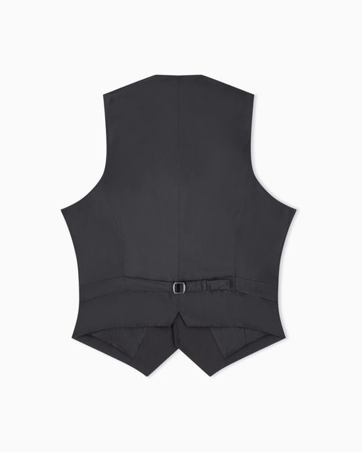 Giorgio Armani Blue Single-Breasted Waistcoat for men