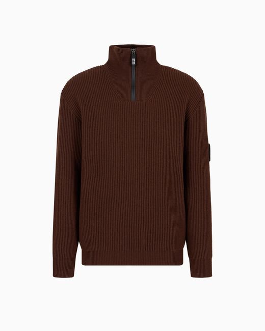 Neve Maglia Lupetto di Giorgio Armani in Brown da Uomo