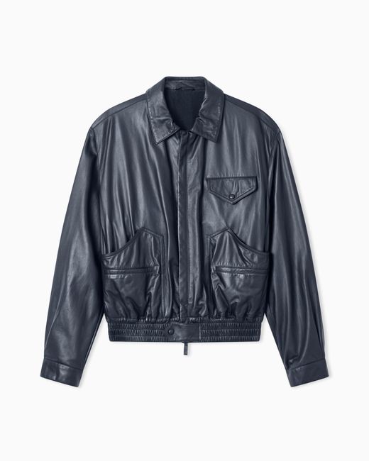Giorgio Armani Blue Bomber Jacket for men
