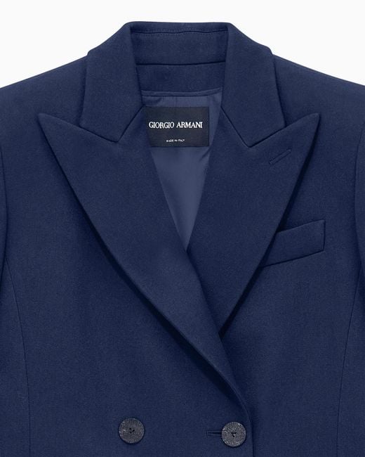 Giorgio Armani Blue Double-Breasted Blazer