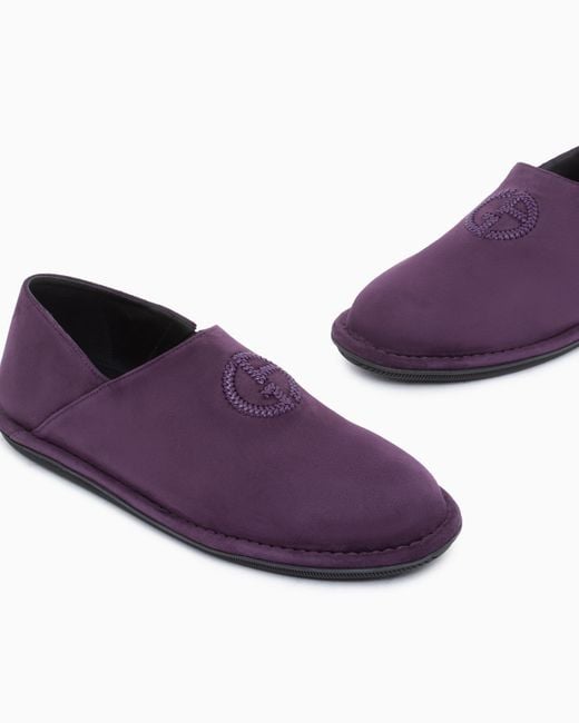 Giorgio Armani Purple Slippers for men