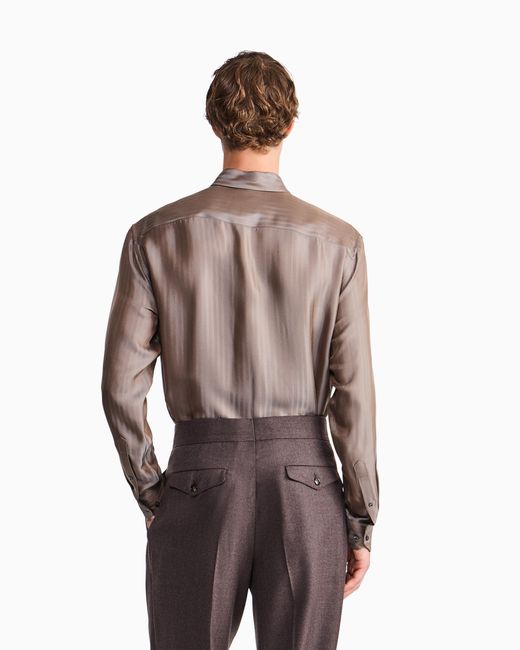 Giorgio Armani Brown Shirt Regular Fit for men