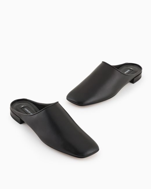 Giorgio Armani White X 10 Corso Como Calfskin Mules