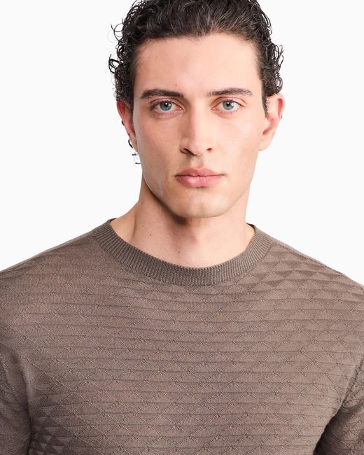 Giorgio Armani Brown Sweater With Regular Fit for men