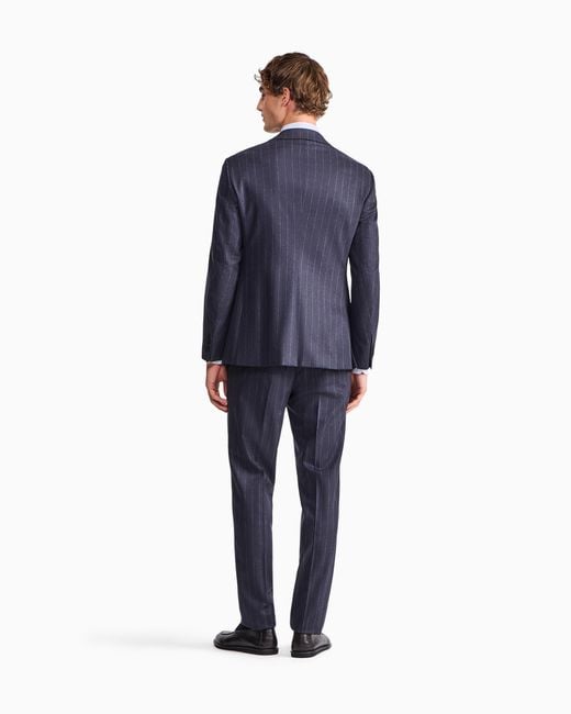 Giorgio Armani Blue Slim-Fit Single-Breasted Suit for men