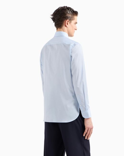 Giorgio Armani White Regular-Fit Luxury Cotton Shirt for men