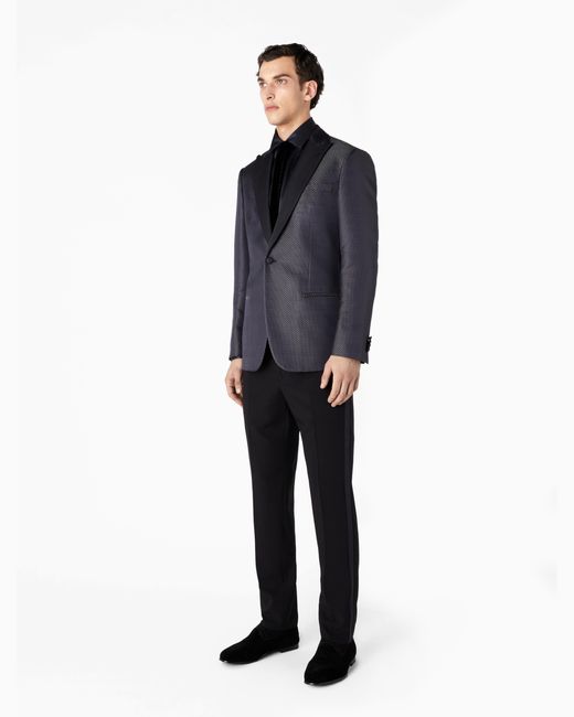Camicia Regular Fit di Giorgio Armani in Blue da Uomo