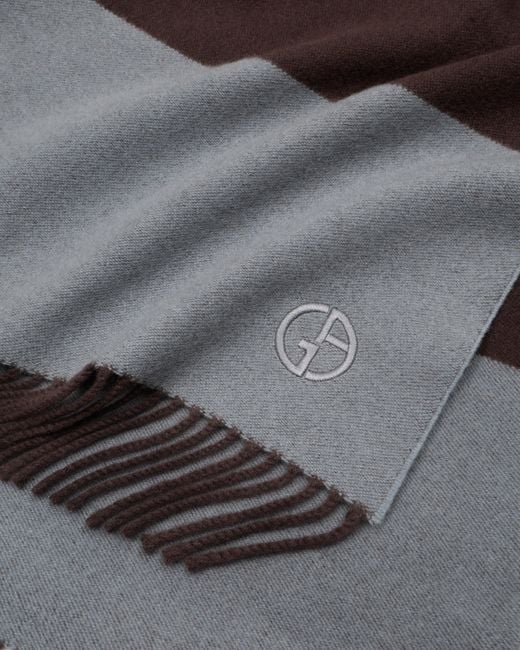 Giorgio Armani Purple Two-Tone Cashmere Stole