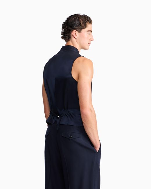 Giorgio Armani Blue Waistcoat Regular Fit for men