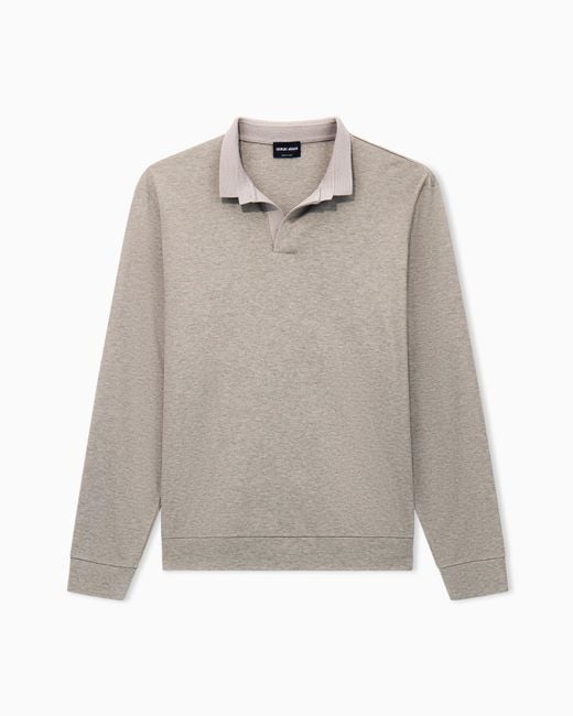 Giorgio Armani Gray Polo Shirt Regular Fit for men