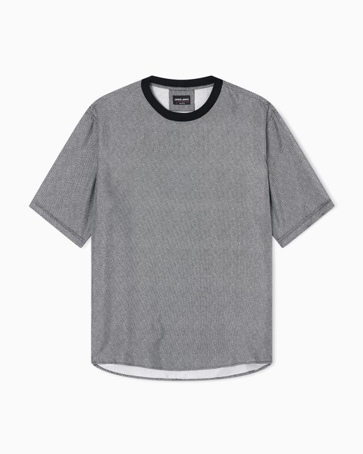 Giorgio Armani Gray Silk Twill T-Shirt Shirt for men