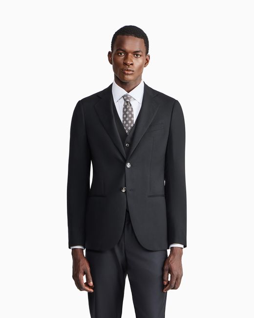 Giorgio Armani Black George Line Single-Breasted Jacket for men