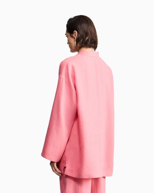 Giorgio Armani Pink Hemp Shirt