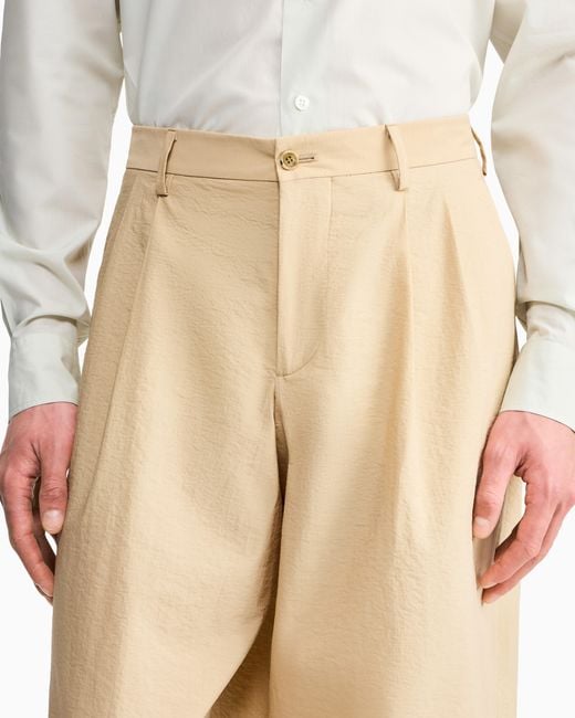 Giorgio Armani Natural Armani/Archivio Double-Pleat Trousers for men