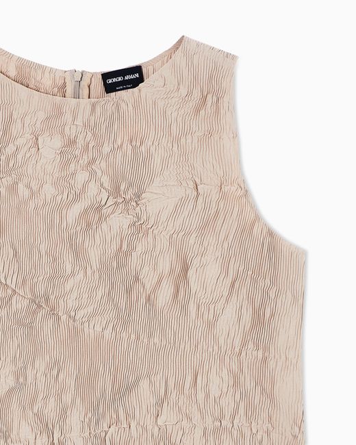 Giorgio Armani Natural Micro Pleated Top