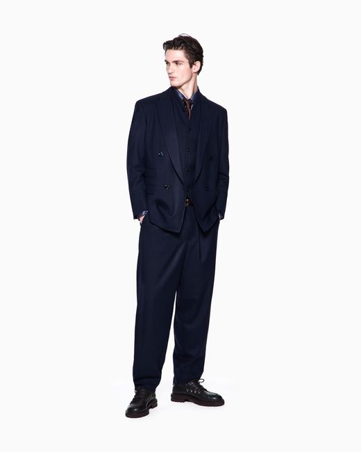 Giorgio Armani Blue Suit Oversized Fit for men