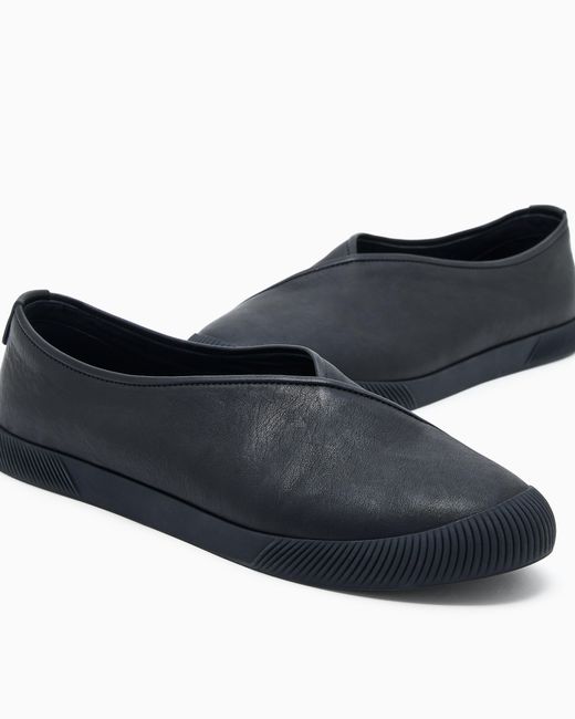 Giorgio Armani White Leather Slip-Ons for men