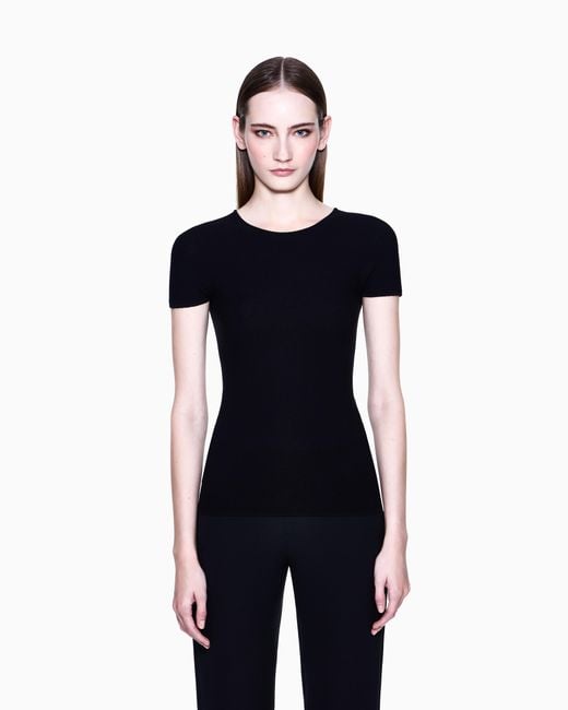 Giorgio Armani Black Crew Neck Jumper