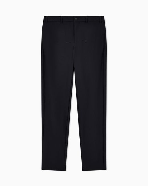 Giorgio Armani Black Flat Front Trousers for men