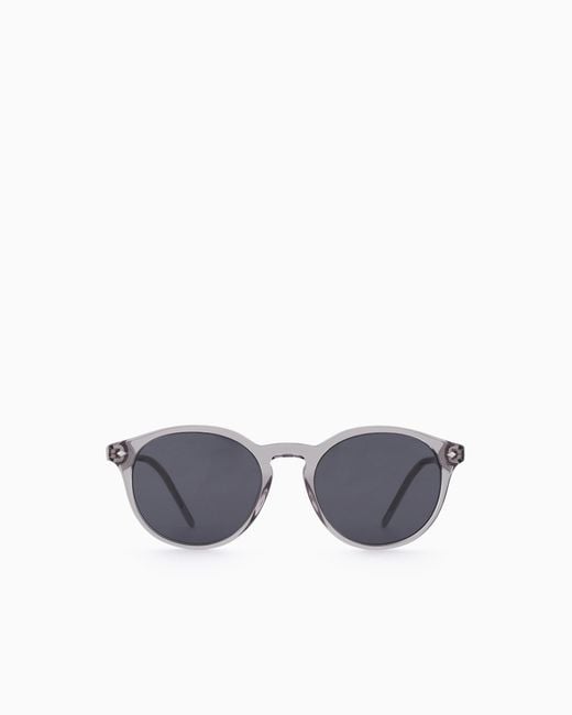 Giorgio Armani Gray Panto Sunglasses for men