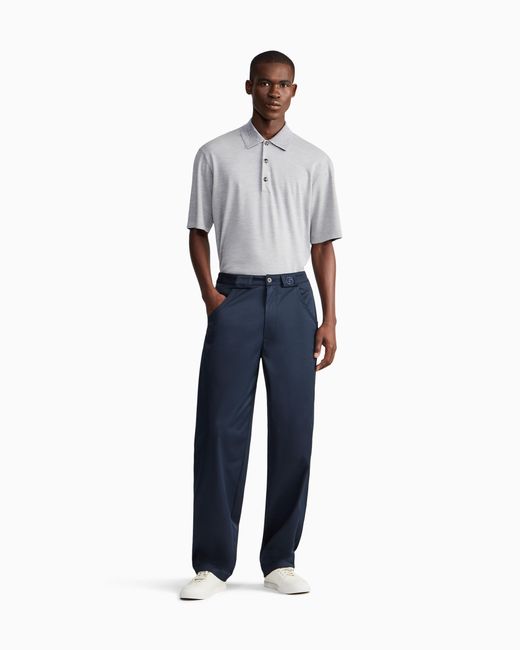 Giorgio Armani Blue Trouser Regular Fit for men