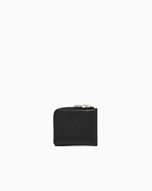 Giorgio Armani White Small Wrap-Around Zip Wallet