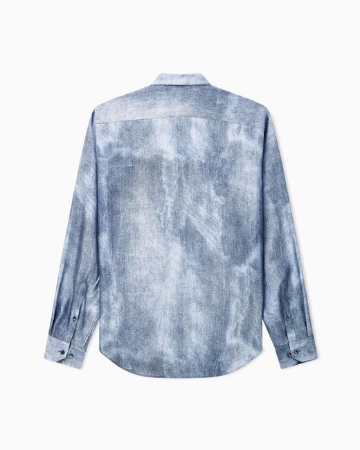 Giorgio Armani Blue Shirt Regular Fit for men