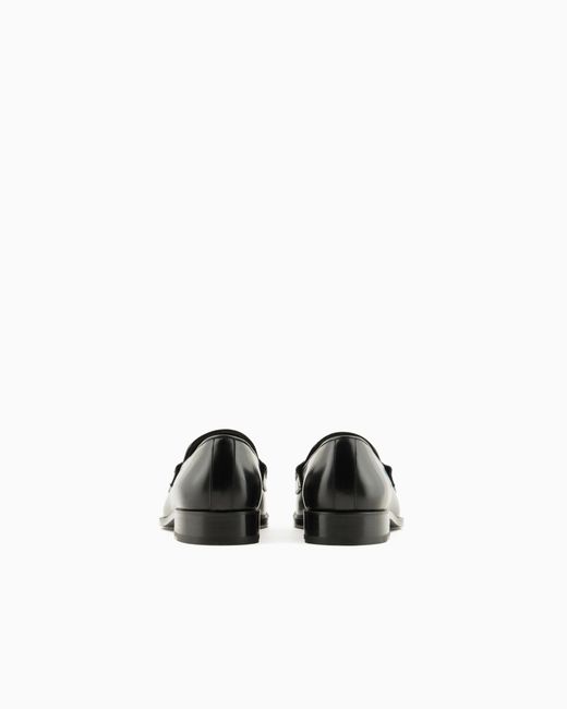 Giorgio Armani White Leather Loafers for men